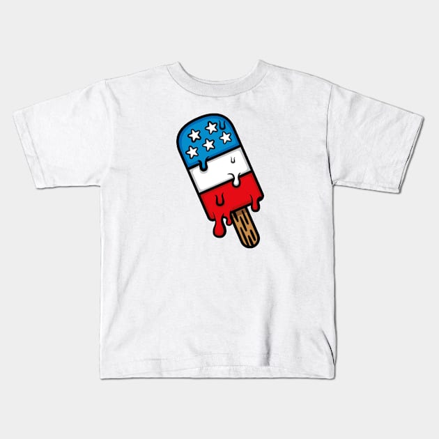 American Popsicle (White) Kids T-Shirt by jepegdesign